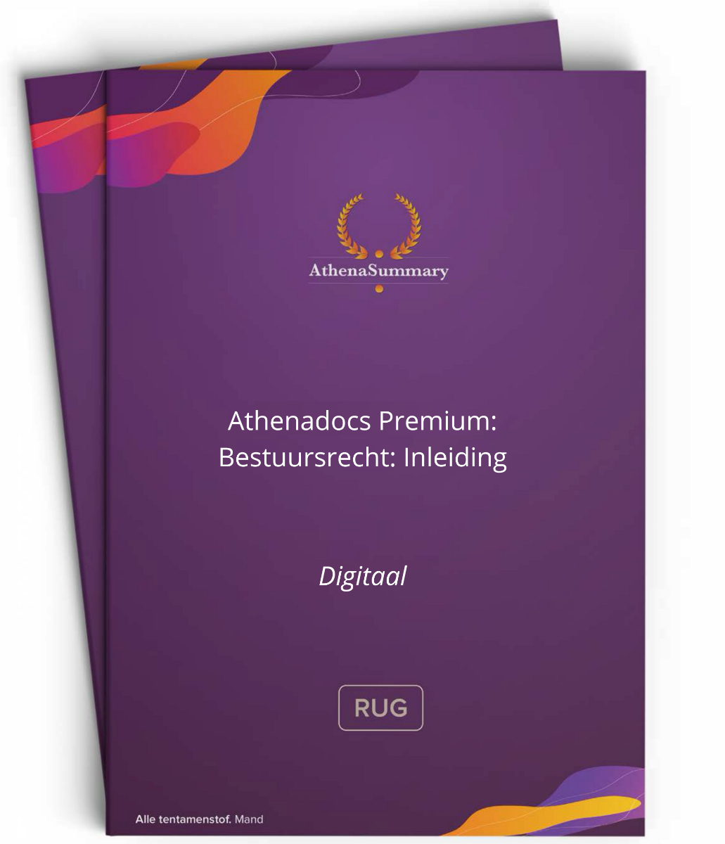 AthenaDocs Premium | Bestuursrecht: Inleiding