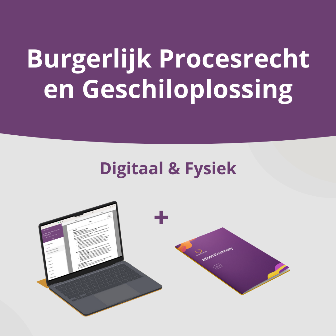 Burgerlijk Procesrecht en Geschiloplossing -  Literatuursamenvatting