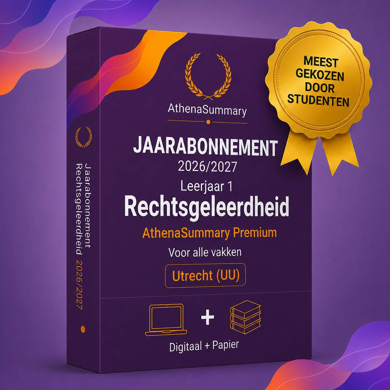 Jaarabonnement Digitaal + Papier: Jaar 1 Rechtsgeleerdheid UU (2026/2027)