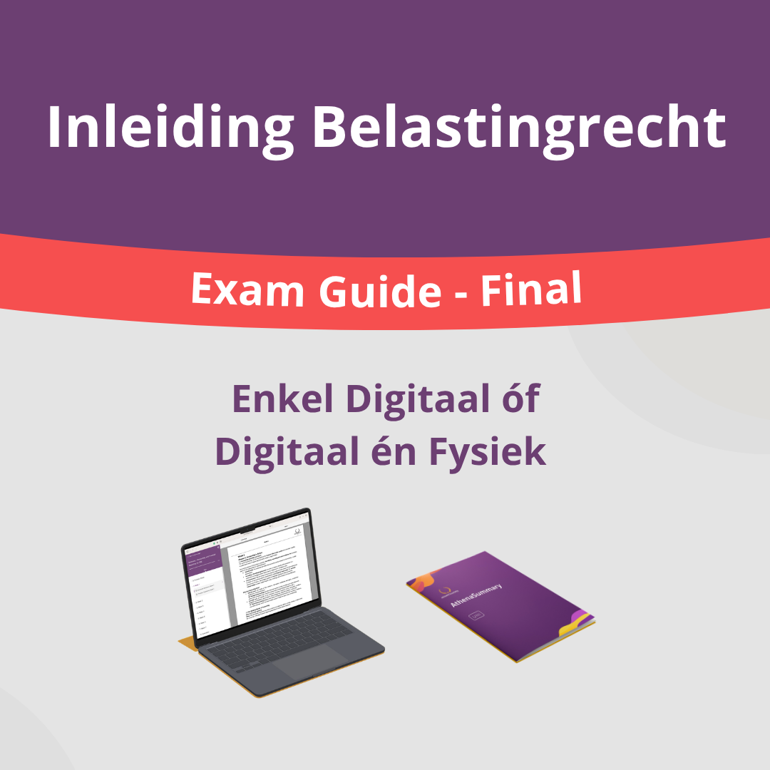 Inleiding Belastingrecht - Exam Guide