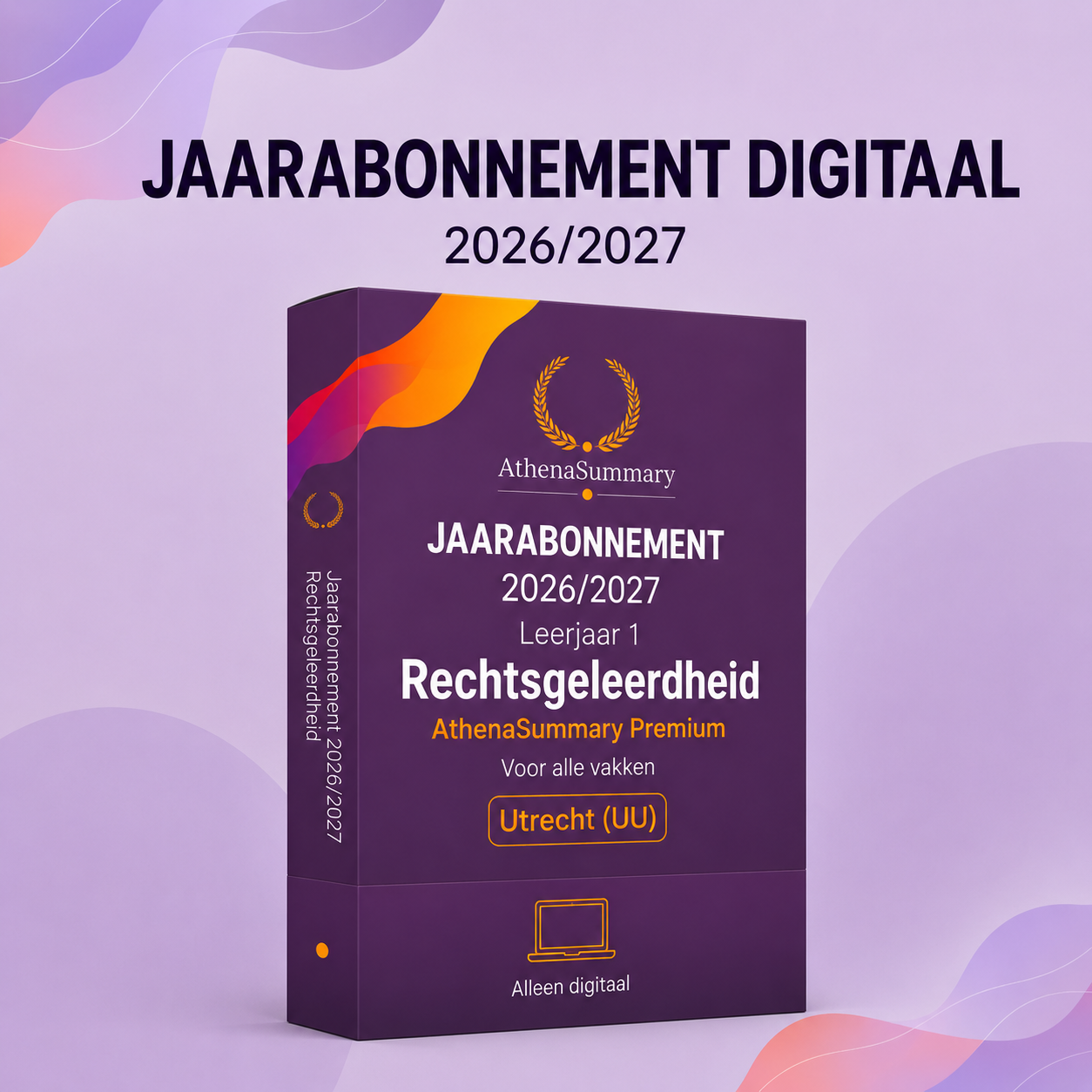 Jaarabonnement Digitaal: Jaar 1 Rechtsgeleerdheid UU (2026/2027)