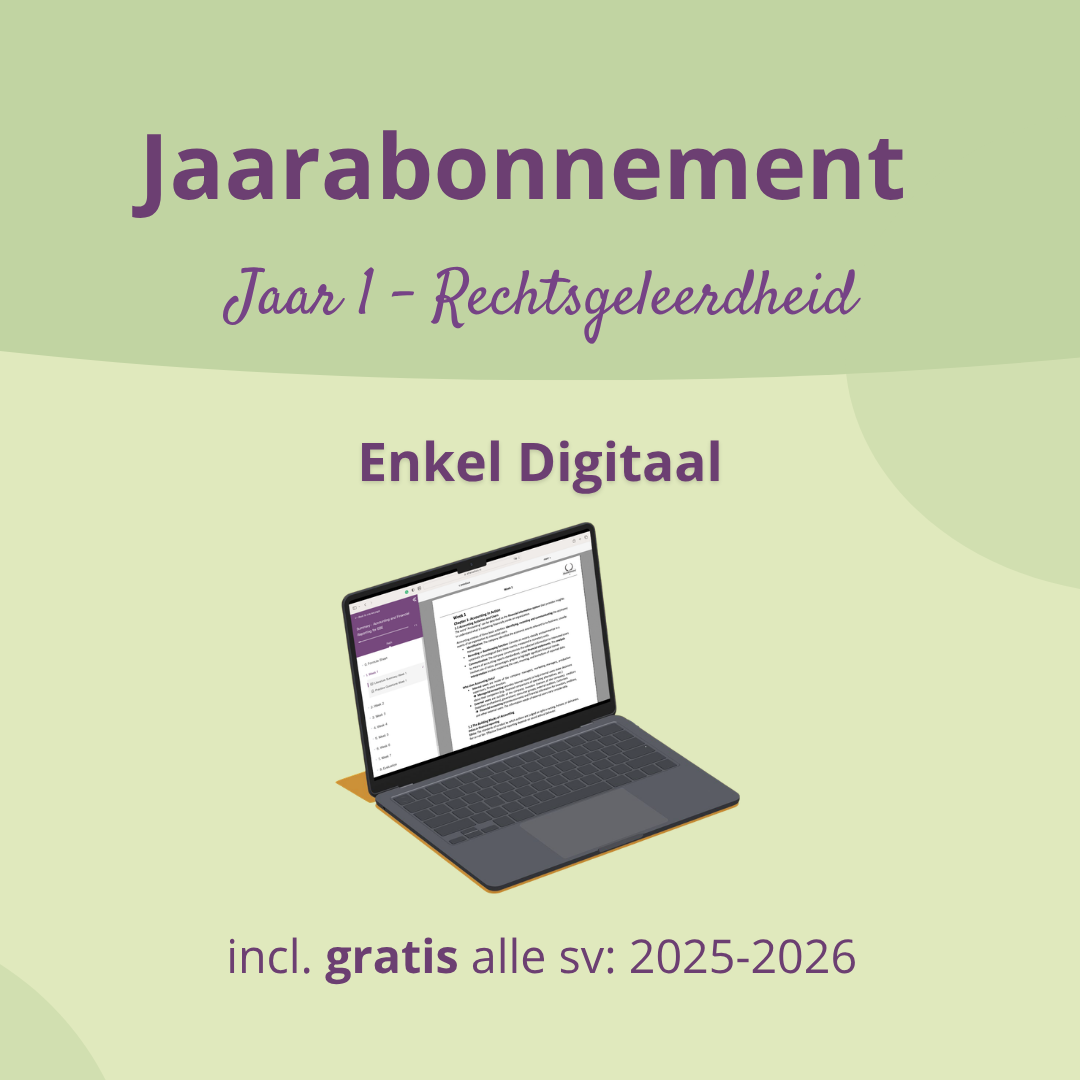 Jaarabonnement Jaar 1