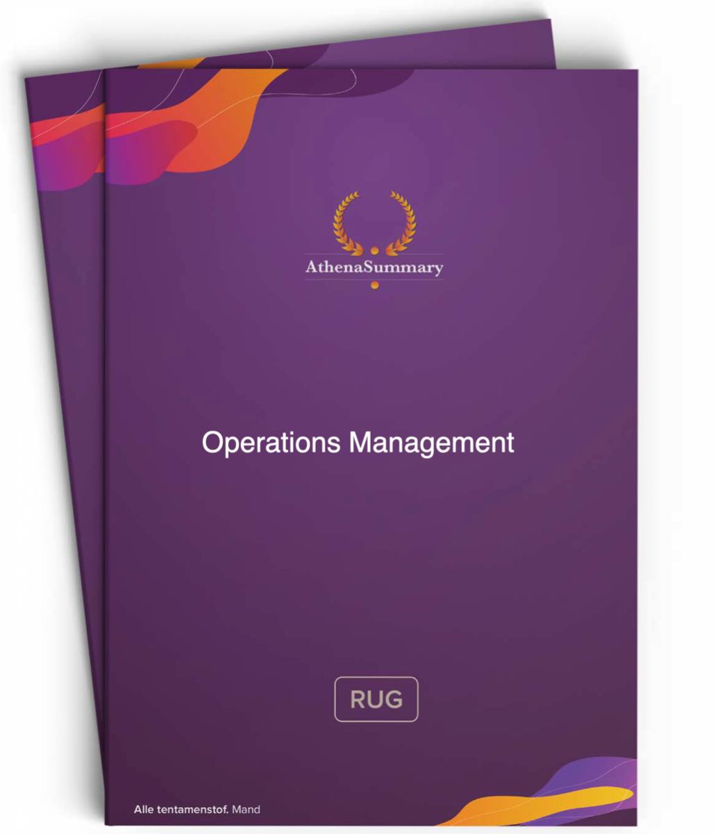 Literatuursamenvatting Operations Management